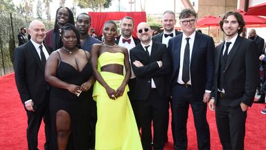 Michaela Coel and the I Will Destroy You team at the 2021 Emmys. Pic: Dan Steinberg/Invision/ Television Academy/AP
